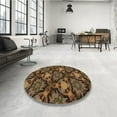 thumbnail image 4 of Ahgly Company Machine Washable Indoor Square Transitional Light Brown Area Rugs, 8' Square, 4 of 7