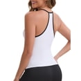 thumbnail image 3 of INSPIRE CHIC Women's V-Neck Spaghetti Straps Tank Top Slim Fit Solid Elastic Cropped Athletic Camisoles S White, 3 of 6