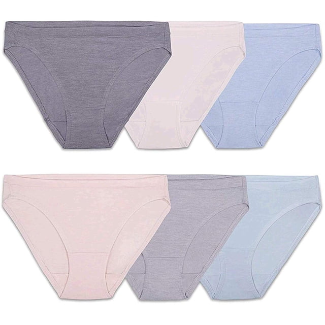 Ropa interior Fruit of the Loom Beyondsoft Bikini para mujer, paquete de 6