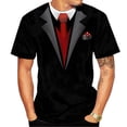 thumbnail image 2 of Rebaike Tuxedo T-Shirt Funny Suit Design Graphic Tee Novelty Tux Shirt Fake Suit Tee, 2 of 8