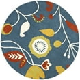 thumbnail image 3 of SAFAVIEH Soho Zoe Floral Wool Runner Rug, Dark Blue/Multi, 2'6" x 8', 3 of 8