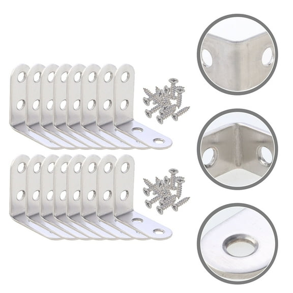 Raindrops  18 Sets Wood Shelf Bracket Heavy Duty Wall Brackets Shelving Corner Braces Silver