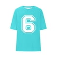 thumbnail image 5 of Mens Shirts Under $10 Number 6 T-Shirt Adult Men Women Unisex Short Sleeve Birthday Varsity Sports Team Jersey Shirt Gifts Tops, 5 of 6