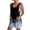 Dark Blue, variant on JULMCOMO Floral Print Rompers for Women Sleeveless Casual Loose Fit Rompers Scoop Neck Adjustable Straps Summer Vacation One Piece Outfits with Pockets Yellow XL