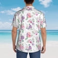 thumbnail image 5 of Salouo Rose Flower B for Hawaiian Shirt for Men,Summer Beach Casual Short Sleeve Button Down Shirts Men's Regular-Fit Short-Sleeve Print Shirt -Medium, 5 of 6