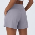 thumbnail image 6 of Miluxas Women's High Waisted Pleated Shorts Lightweight Flowy Casual Wide Leg Shorts with Pockets Comfy Summer Shorts for Yoga Workout Gray, 6 of 7
