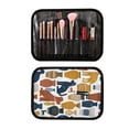 thumbnail image 6 of 3-Piece Travel Toiletry Bag Set, Hanging Wash Bag with Makeup Bag & Brush Case,Waterproof Cosmetic Organizer for Travel, Gym & Home Contemporary Minimalist Art, 6 of 10