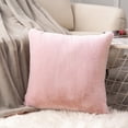 thumbnail image 5 of Mellowdy Faux Rabbit Fur Decorative Throw Pillow Covers (Dusty Rose, 20x20 inches) - 1 Count, 5 of 10
