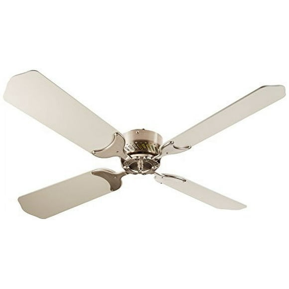 LaSalle Bristol 410TSDC42BNWH Ventilateur de Plafond 12V Nickel Blanc 42 Pouces