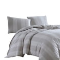 thumbnail image 4 of Benjara 3 Piece King Comforter Set with Vertical Stripes Pattern- White & Brown, 4 of 7