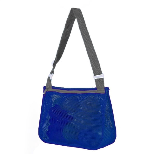 Bolsa de almacenamiento de juguetes para niños, bolsa de playa de viaje, bolsa de red de playa con perspectiva hueca, bolso de hombro