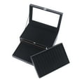 thumbnail image 4 of Pen Box Fountain Pen Box Pen Display Case Lid 36 Slot Pen Case Pen Box 2 Drawer 36 Piece Black Leather Flannel Pen Organizer Box Pen Collection Display Case  Black Leather Flannel Pen Organizer Box, 4 of 12