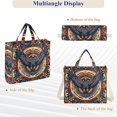 thumbnail image 6 of FORMRS Womens Corduroy Tote Bag Crossbody Shoulder Handbag with Pocket, Blue Geometric Eagle, 6 of 7