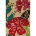 thumbnail image 1 of Tapis Tissé Collection Antigua Hibiscus 7 x 9 Pieds, Beige, 1 of 1