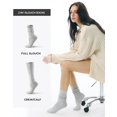 thumbnail image 3 of Miaocao Women's Slouch Crew Socks Scrunch Knit Cotton Calf Tube Socks 3 Pairs, 3 of 7