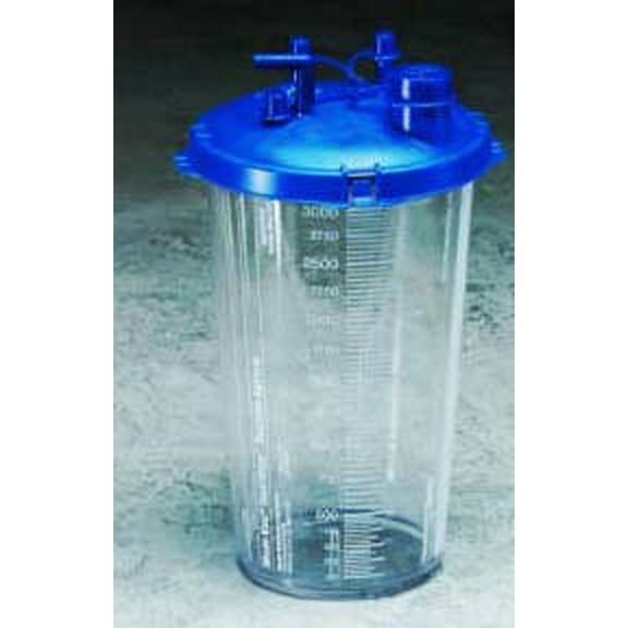 Medi-Vac Guardian Suction Canister 65651-212 Shut-Off Valve, Locking Lid, 1-Count, 1200 mL