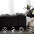 thumbnail image 3 of Davulos Twin Comforter Set Black,2 Pieces Modern Lightweight Twin Bedding Sets with Pillowcase Cozy Bed Set for All Season, 3 of 6