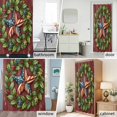 thumbnail image 5 of Shower Curtain Bathroom Set July 4th Retro American Star Waterproof Fabric Shower Curtains with Grommets&Hooks, Country Star Berry Leaf Wreath Privacy Bath Curtain for Bathtub 60x72in, 5 of 9