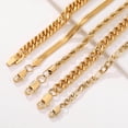 thumbnail image 6 of 5 Pcs Stainless Steel Mens Chain Bracelet - Sturdy Curb Width Silver Rope Figaro Snake Cuban Link Chain Bracelet Set Stack Chain Bracelet for Men Women 6.5/7.5/8.3/9 Inches, 6 of 6