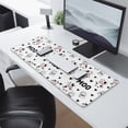 thumbnail image 2 of Long Mouse Pads for Desk,White Cow Moo Milk Pattern Desk Mats on Top Of Desks, Desk Mouse Pad Extra Large with 3mm Non-Slip Base and Stitched Edge for Gaming,Office,Work,Home 31.5"x11.8", 2 of 6