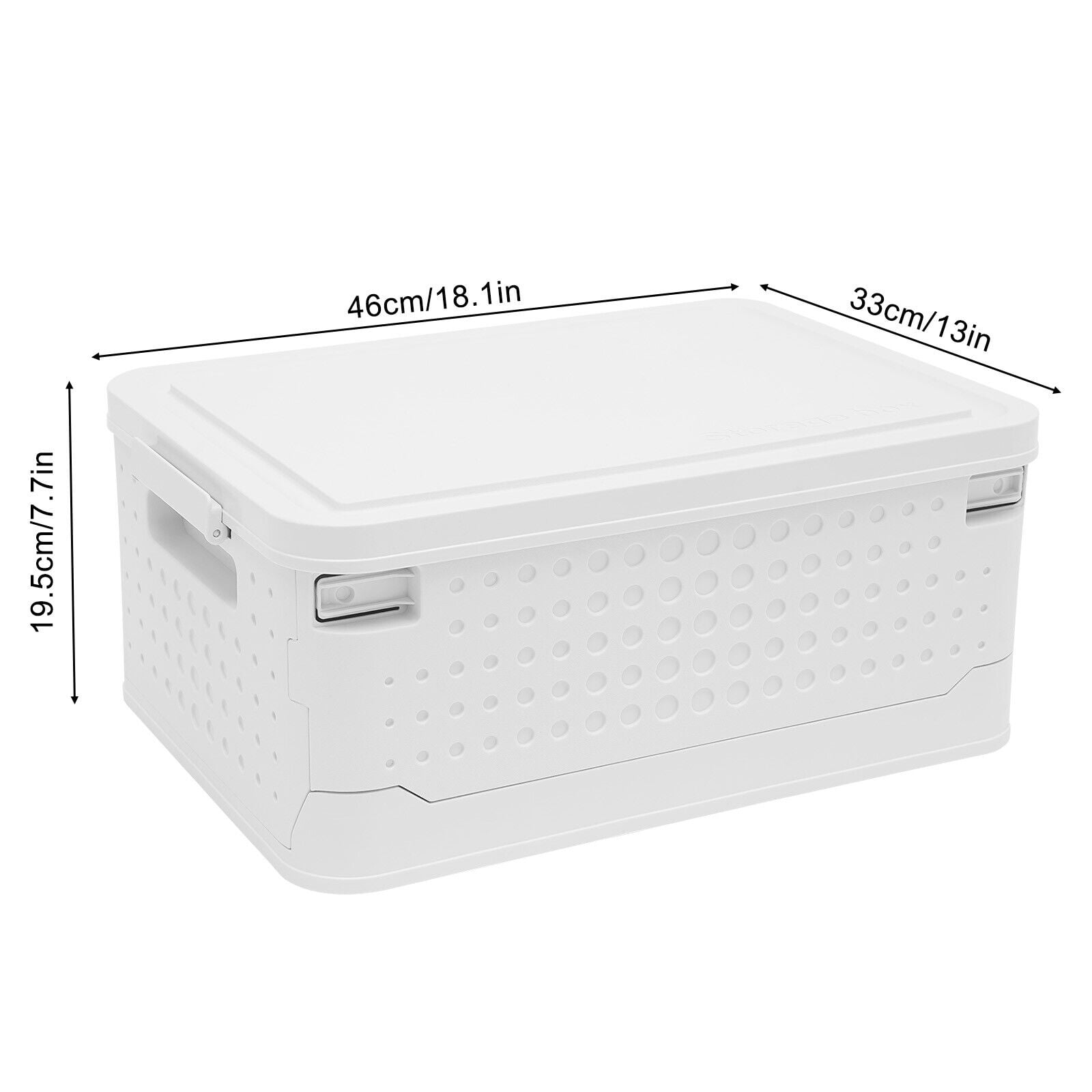 Foldable PP Storage Box Container Organizer Bin Plastic Rectangular