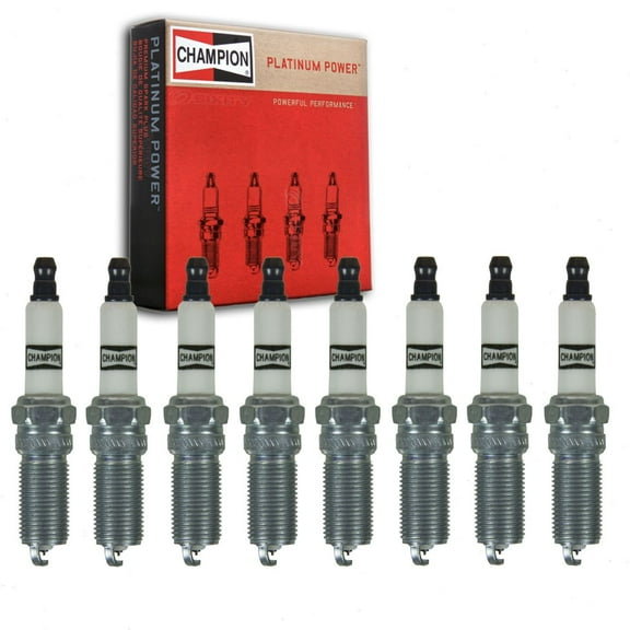 8 pc Champion Platinum Spark Plugs compatible with Ford F-150 5.0L V8 2018-2020