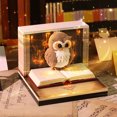 thumbnail image 4 of 2026 Time Piece Desk Calendar, 52 Weekly Calendars Intricate Paper Carving Owl Design Acrylic Protective Cover Ink-Proof Paper Multi-Use Art Decor Gift for Christmas Housewarming Office Home, 4 of 7