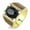 Jet, variant on Men IP Gold Stainless Steel Ring with Synthetic in Emerald - Size 11