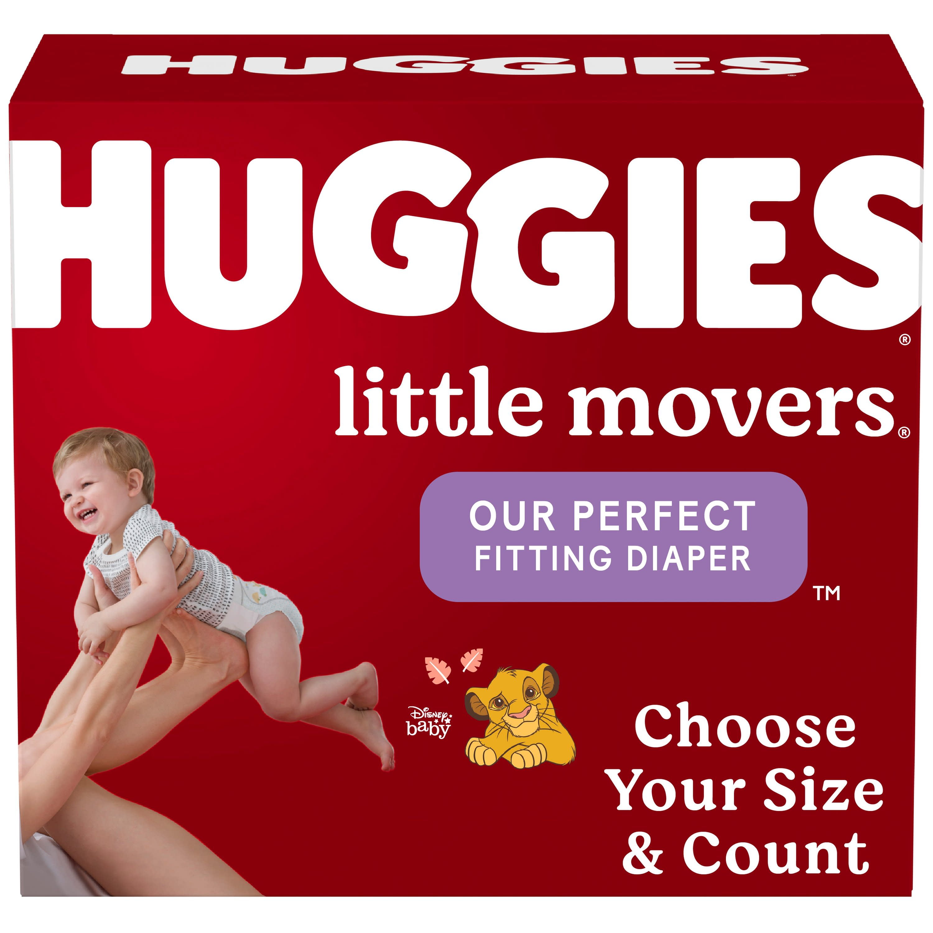 HUGGIES Nappies Little Snugglers/Movers Plus Size 1 2 3 4 5 6 New & Boxed 