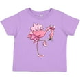 thumbnail image 3 of Inktastic Flamingo Ballerina in Tutu and Ballet Toe Shoes Boys or Girls Toddler T-Shirt, 3 of 5