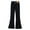 Black, variant on KAUOD Girls Flare Jeans Slim High Waist Bell-Bottom Denim Pants Teen Kids School 𝐔niform Straight Wide Leg Retro Trousers