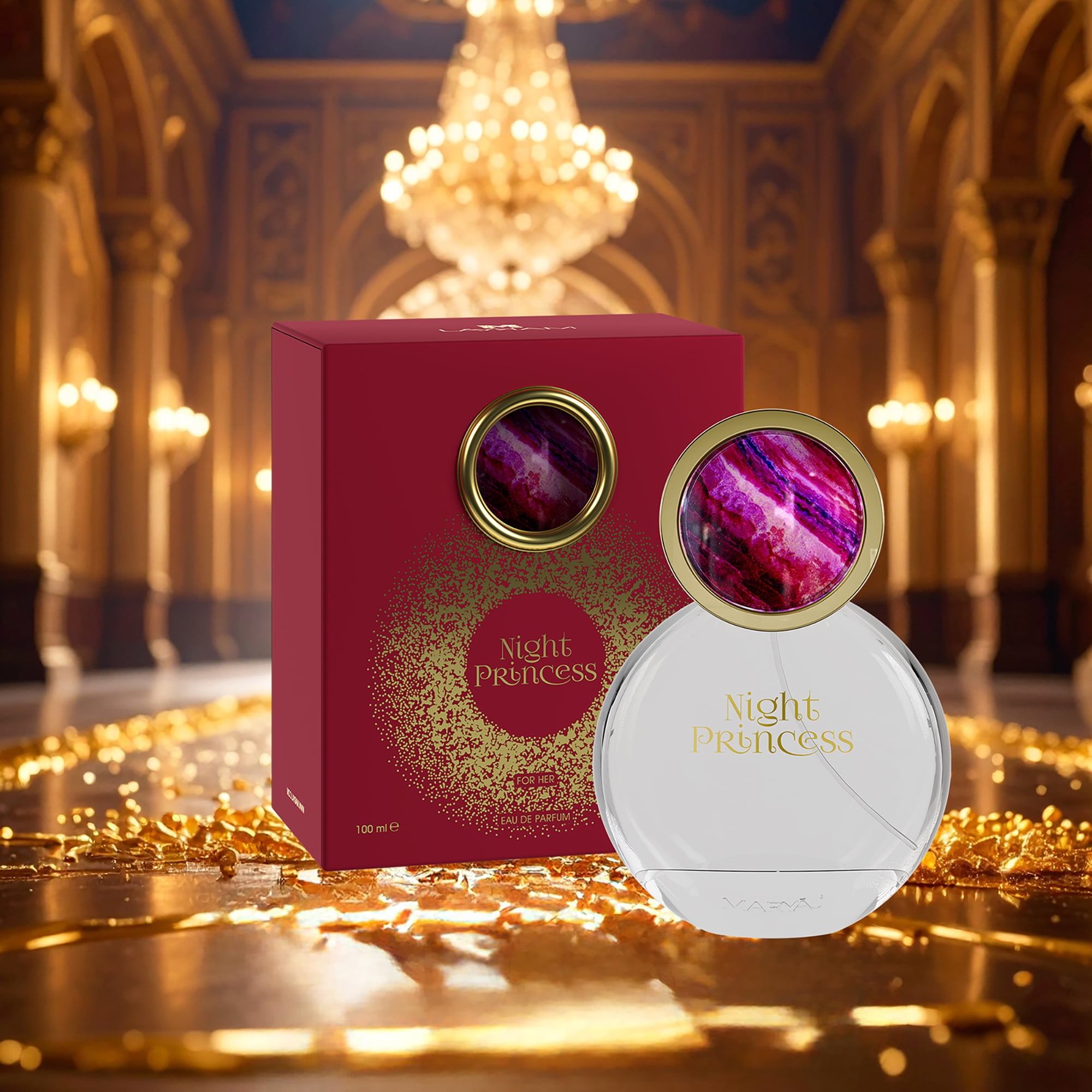 Maryaj Night Princess - Long-Lasting Women's Perfume - Amber, Jasmine Perfume for Women - Eau de Parfum with Floral and Woody Fragrances - 3.4 oz