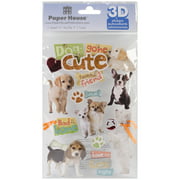 Paper House 3D Stickers 4.5"X7.5" -Dog Gone Cute