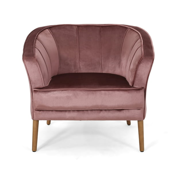 Glenbrook Glam Velvet Club Chair Blush, Glenbrook 2 Piece Top Grain Leather Set Sofa Chair