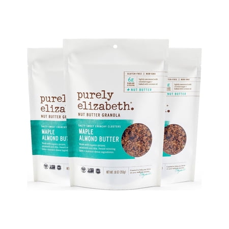 Purely Elizabeth Nut Butter Granola  Maple Almond Butter  3Ct-8Oz Bags
