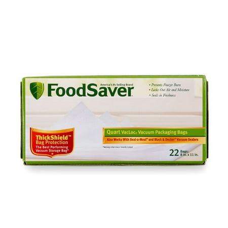 FoodSaver 1-Quart Vacuum Packaging Bags, 22 Count