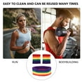 thumbnail image 3 of 1 Set of Sports Wristband Hairband Rainbow Sweat-absorbent Hairband for Fitness, 3 of 6