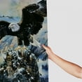 thumbnail image 3 of Orinice Bald Eagle Bathroom Decor Set - Colorful Luxurious Graphic Print Polyester Fabric Shower Curtain Set with Hooks 60x72, 3 of 7