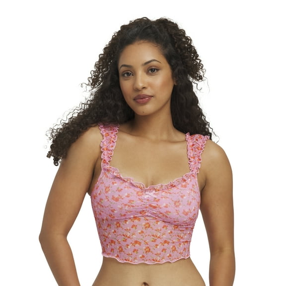Mills by Millie Bobby Brown Women's Mesh Longline Bra, Sizes XS-XXXL