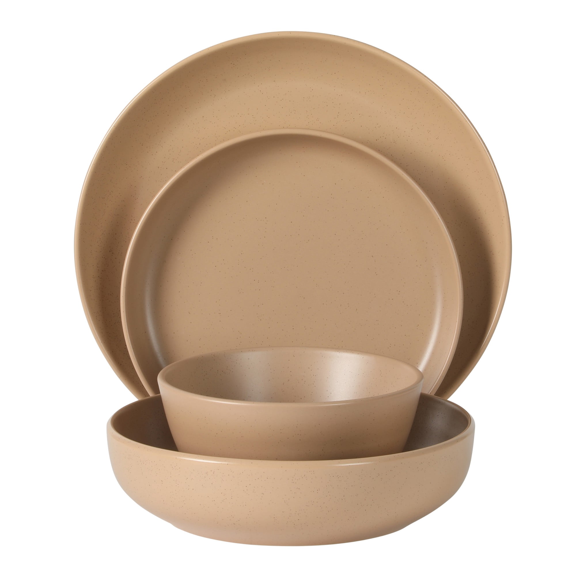 Gibson Elite Leeds Court 16-Piece Terracotta Stoneware Dinnerware Set