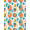 Multicolor Teal Coral Mustard, Pattern 10, variant on ODIKA 8'x10' Washable Area Rug Non-Slip Chair-Friendly Mat Modern Asymmetrical Face Graphic Bold Geometric Shape Accent for Dining Room, Large Office, Lounge