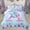 Blue Pink A, variant on Manfei Initial K Letter Bedding Comforter Set for Teens, Magic Butterfly Animal Twin Comforter Sets, Cartoon Dreamy Floral Reversible Bedding Set, Luxury Bedroom Decor, 2 Pieces