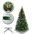 Sunrise Artificial 5' Snow Tipped Christmas Tree with Pine Cones and