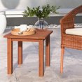 thumbnail image 2 of Topbuy 1PC Patio Hardwood End Table Square Side Table with Slatted Tabletop Small Coffee Bistro Table Indoor Outdoor Side Table, 2 of 9