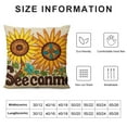 thumbnail image 5 of GOSMITH  Farmhouse Rustic Summer Flower Peace Love Sunshine Linen Throw Pillow Cover, Sunshine Lover Gifts for Home Room Bed Sofa Decorations Decor (18 x 18 Inch), 5 of 5