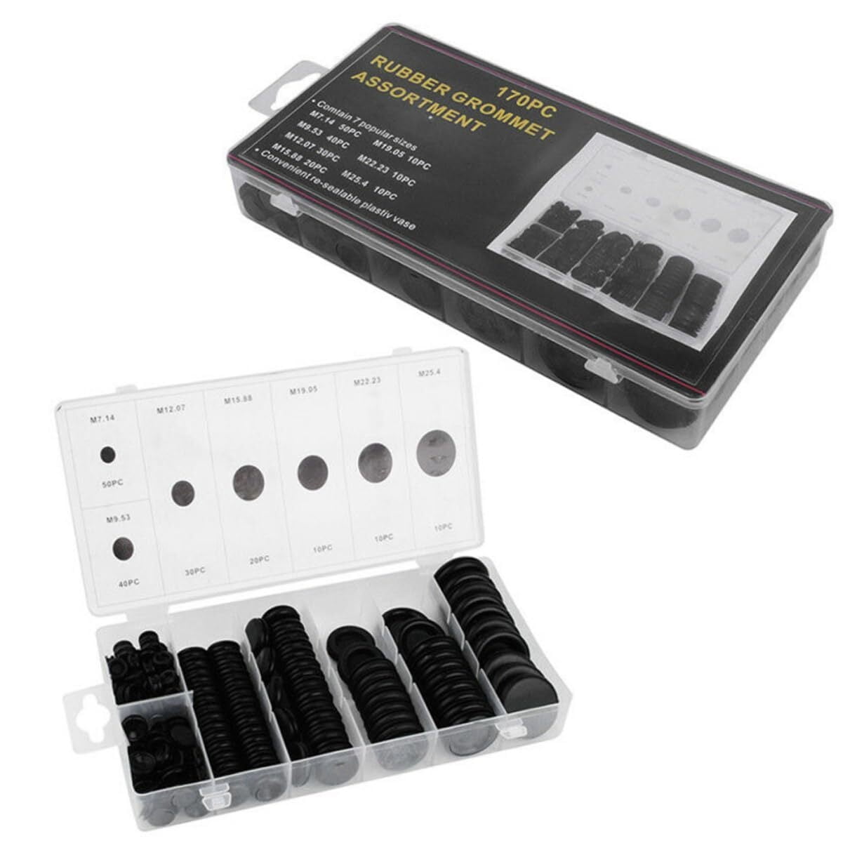 3 Sets Grommet Grommet Rubber Ring Rubber Plugs for Holes Assorted Sizes Rubber Grommets for Wiring Gasket for Plumbing Hole Plugs Rubber Grommet Assortment Rubber Grommet Kit