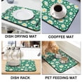thumbnail image 4 of Washable Rubber Daisy Cute Floral Dish Drying Mats for Kitchen Counter Home Large Coffee Bar Pad Accessories and Decor for Utensils Stemware 19.5''x12'', 4 of 7