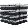 thumbnail image 6 of Sortora Kitchen Towels, 12" x 12" Dish Towels,100% Ring Spun Cotton Super Soft and Absorbent Linen Kitchen Terry Towels, 80 Pack Kitchen Dish Towels, Black, 6 of 8