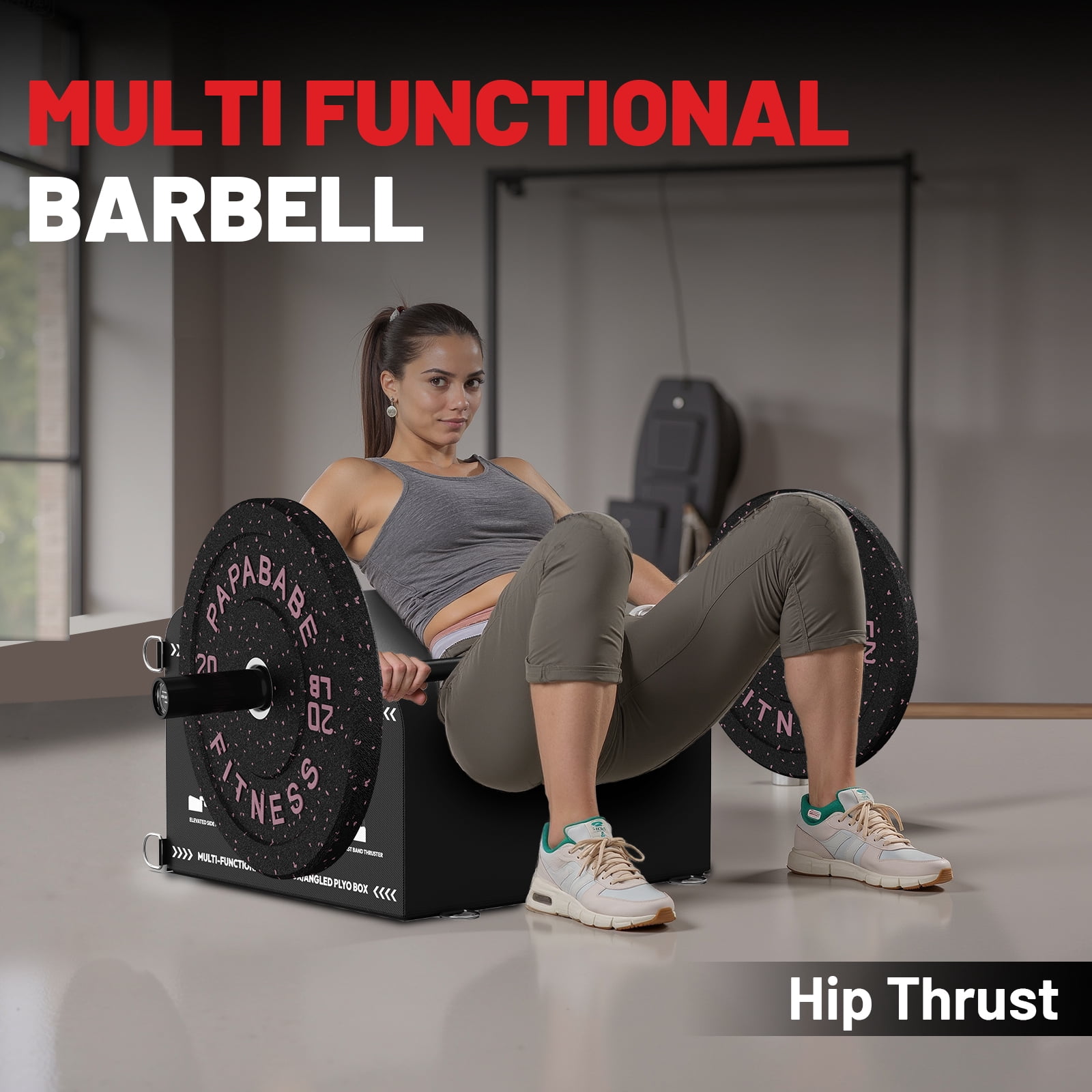 ROALW 4 FT Olympic Barbell Bar - 500 lb Capacity for Weightlifting, Powerlifting, Deadlift & Squat - Strength Training Barbell, Black