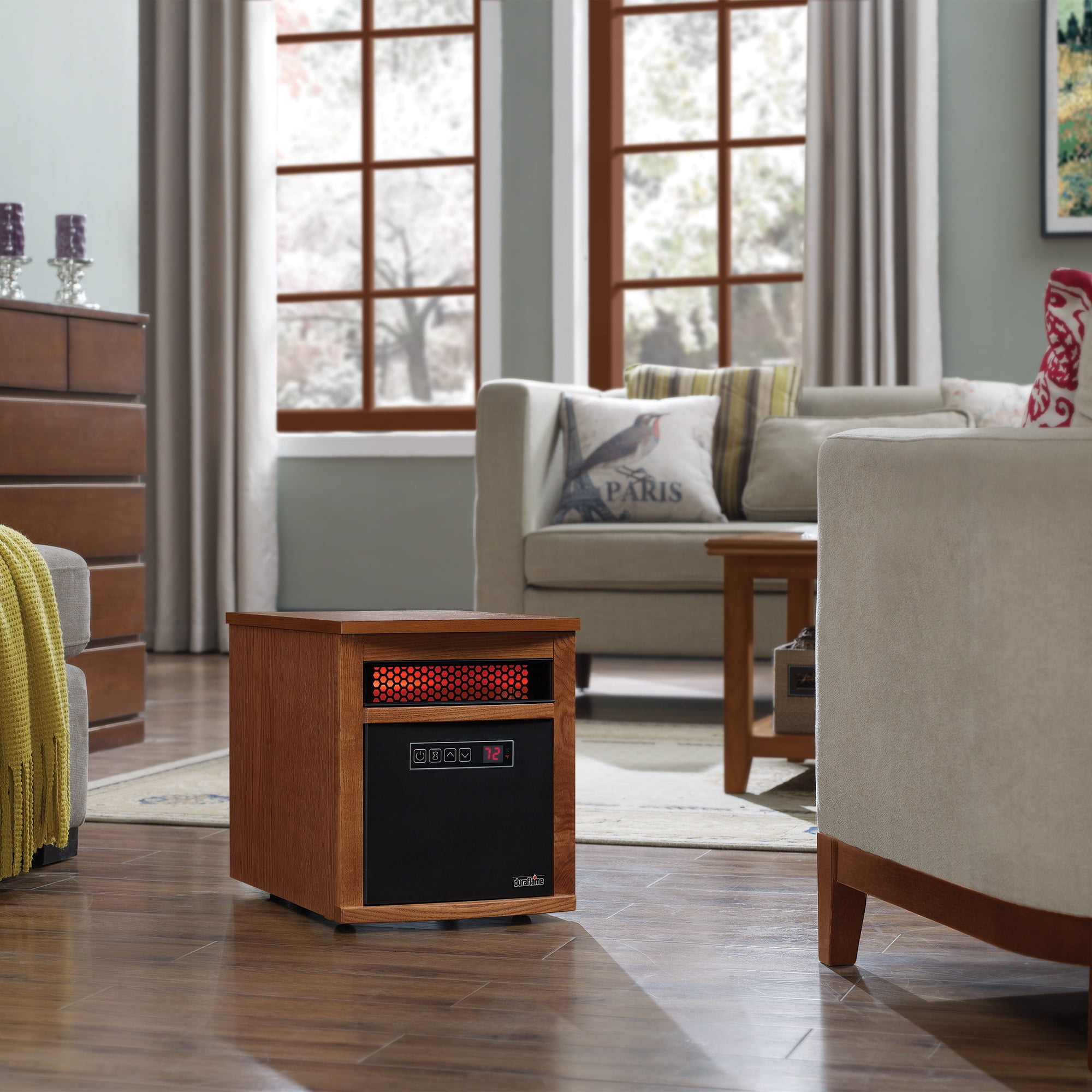 Duraflame® Portable Electric Infrared Quartz Heater, Oak - Walmart.com